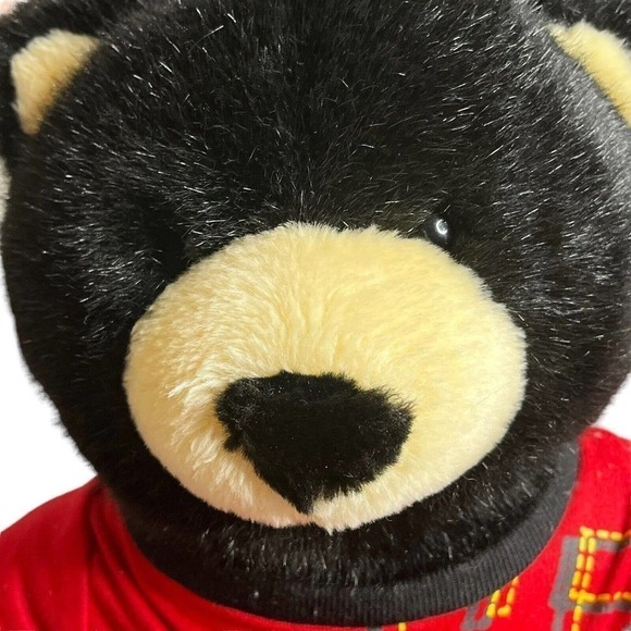 BUILD A Bear Workshop Black Bear 16" Plush Animal Shorts Pants Skate T-Shirt - Picture 8 of 15